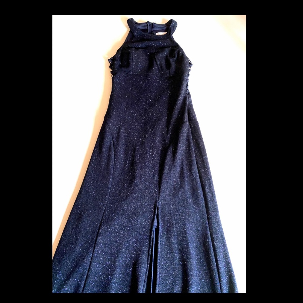 Dark blue fancy shiny dress new with no tags size small